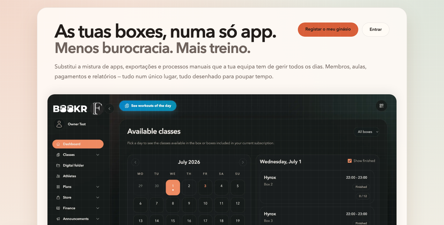 Bookr interface